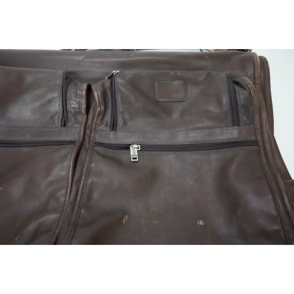 Tumi Brown Leather Garment Bag Luggage